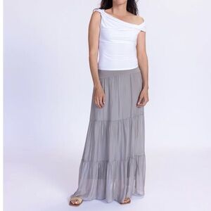 Nati Talia Silk Skirt | Taupe | New